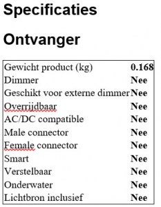 Lightpro Ontvanger 167A Accessoires A. van Elk BV